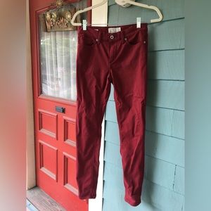 Red suede lucky brand jeans